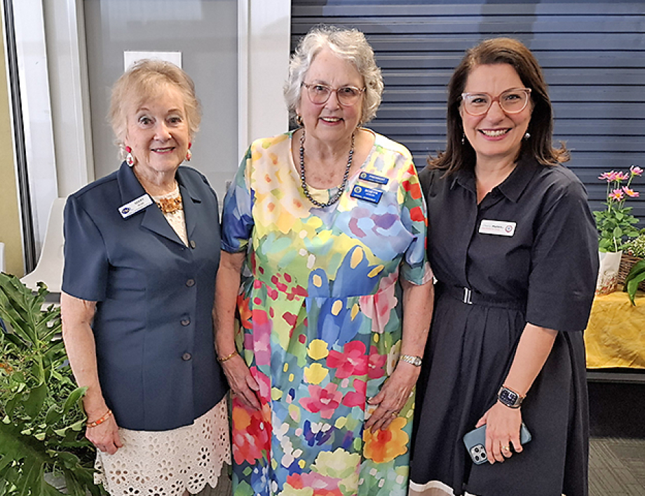 Mary (PAQ Secretary), Robyn (GSPC President) and Charise Mullen (MP) enjoying the Garden Party